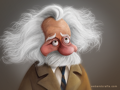 Einstein Digital painting 2d digital painting illustration