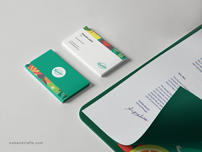 Visiting card 2d branding design digital painting illustration vector