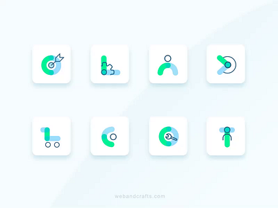 Business Icons 2d illustration vector