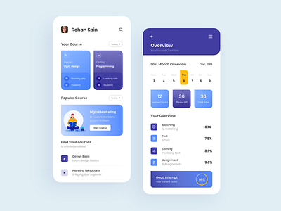 Educational / Study app by Webandcrafts on Dribbble