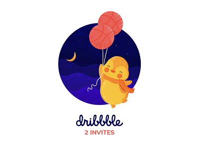 Dibbble invite design dribbble illustration invite