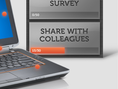 Dell Latitude Promotion bar dell laptop orange progress shadow shiny silver ui