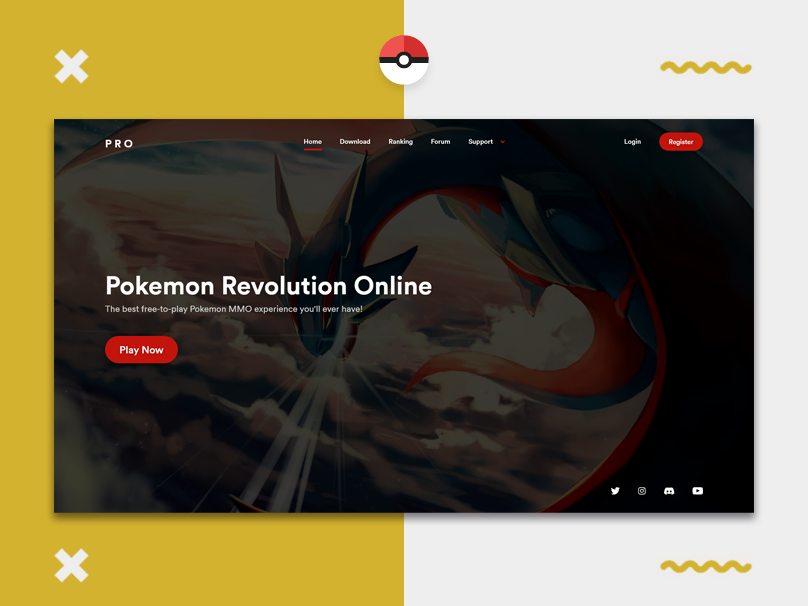 Pokemon Revolution Online Web Design Concept By Brayam