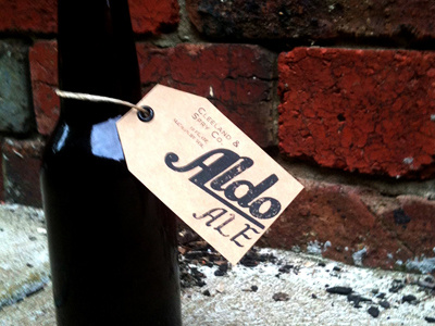 Aldo Ale beer label type