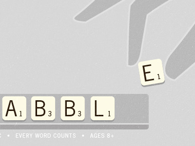 Scrabble minimalistic scrabble