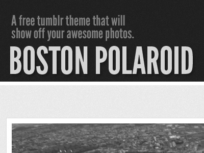 Boston Polaroid - A Free Tumblr Theme free gothic league photo theme tumblr type