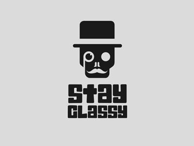 Stay Classy classy gentleman handlebar hat monocle mustache sir skeleton skull stay top
