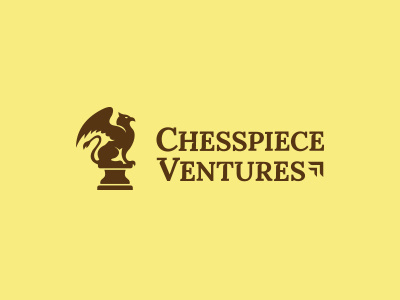 Chesspiece Ventures beast brand branding chess creature design fantasy griffin logo mark mythical