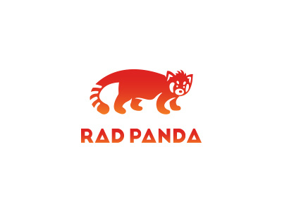 Rad Panda cool cute design haircut icon logo mean panda rad red red panda