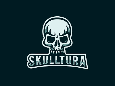 Skulltura angry bad bones branding death design evil graphic head human identity illustration logo mascot skeletal skeleton skull skull logo vector