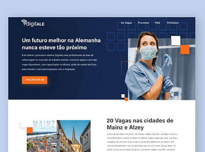 digitALE Brasil - Landing page for "enfermeiros" campaign digitale enfermeiros landing page