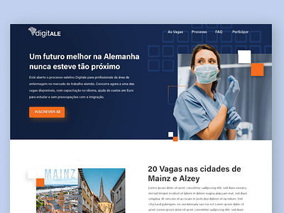 digitALE Brasil - Landing page for "enfermeiros" campaign