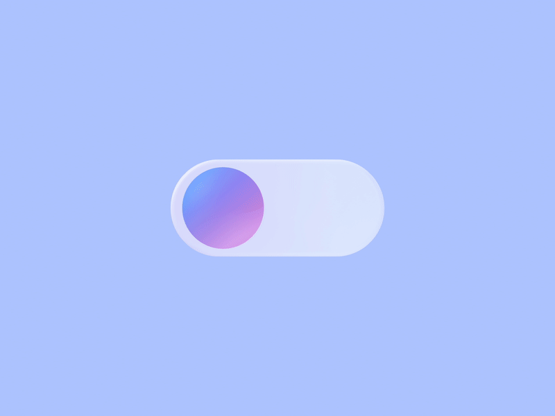 3D toggle glass toggle ux