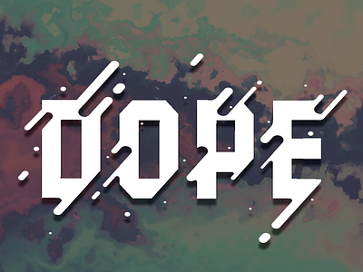 Dope - Melt text effect flat design