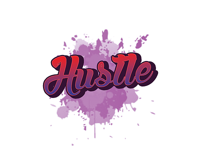 Hustle - Colorful Text Effect & Typography lettering adobe illustrator adobe photoshop art direction branding calygraphy colorful art creative effect graphic hustle illustration lettering logo text effect typography