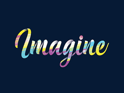 Imagine - Typography Rope Text & Brush Color 3d animation adobe illustrator adobe photoshop animation art direction branding brush color calygraphy creative design graphic illustration lettering logo rope text typography vector