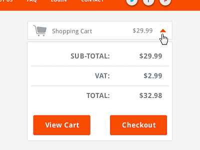 Shopping Cart buttons cart dropdown ecommerce online oscommerce portal shopping t shirt ui website