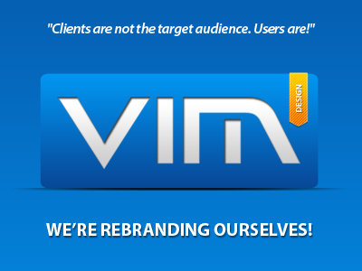 Vim Logo blue brand branding clean design fresh identity logo new redesign