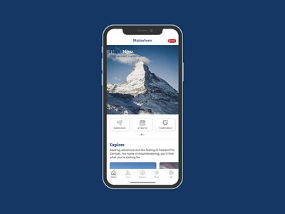 Say hello to the Matterhorn App! app design figma interface interface design ios development maps mobile app mobile app design ski ski data switzerland travel app ui ux design weather app winter