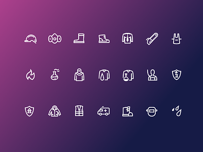 Icons for overalls company affinity designer design digital flat graphic icon icons iconset ui vector web