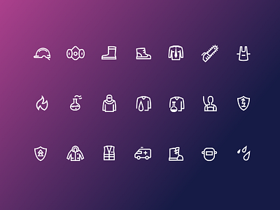 Icons for overalls company