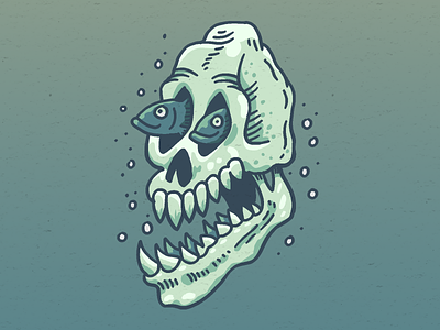 Demon skull 1 design digital drawing flat graphic illustration skull