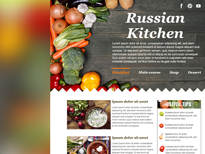 Russian Kitchen website3 design digital food russian web website