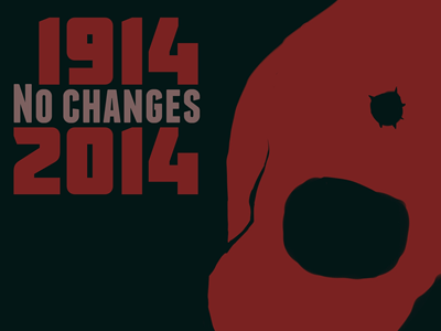 No changes drawing illustration poster red skull war