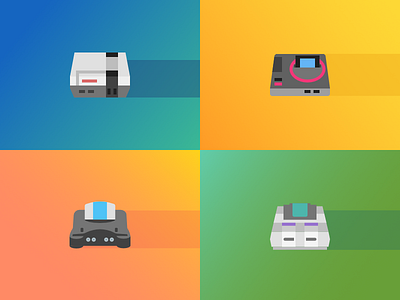 Icons8 Flat Consoles Icons color consoles flat icon icons nes nintendo old retro retro gaming sega tech