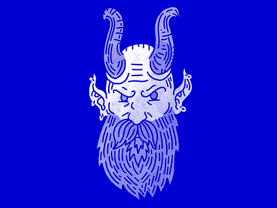 Satyr blue digital drawing fantasy illustration monochrome procreate satyr