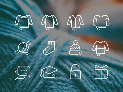 Knitting School Icons affinitydesigner icon icons outline pictogram school svg vector