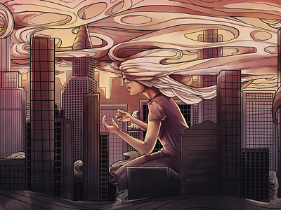 City dreams art cintiq digital art photoshop wacom