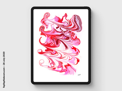 Live creation—28 July 2020 abstract abstractart illustration ipad live marbling procreate