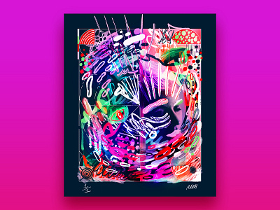 Visual Deluge 1D abstract abstract illustration collage colorful colourful doodle grid illo illustration