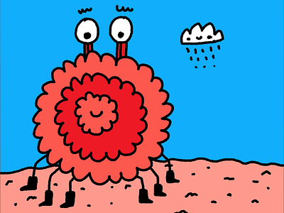 Flower Crab animation doodle doodles gif illustration motion procreate