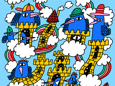 Cloud Discourse doodle illo illustration nft procreate