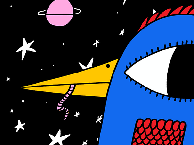 Homeward bird doodle illo illustration procreate