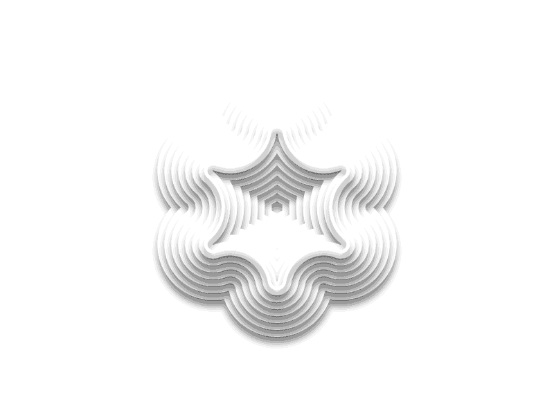 Shell 1.7 / White / Layer-art art gif layer art layers motion opart paper papercut repeat repetition shadows white