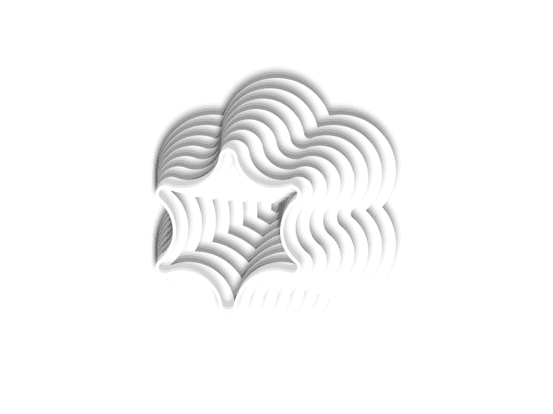 Shell 1.9 / White / Layer-art art gif layer art layers motion opart paper papercut repeat repetition shadows white