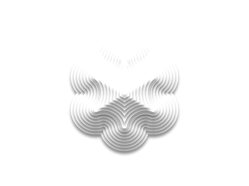 Shell 1.10 / White / Layer-art art gif layer art layers motion opart paper papercut repeat repetition shadows white