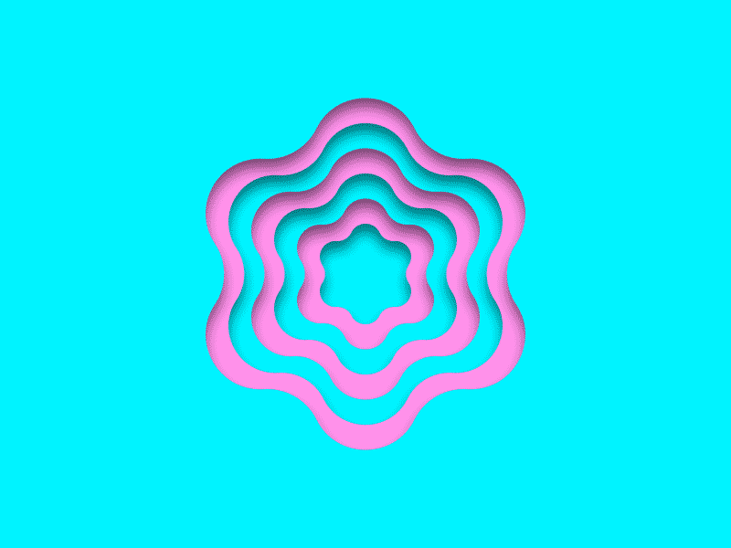 Candy 1.2 / Bubblegum / Layer-art art gif hypnosis layer art layers motion opart paper papercut repeat repetition shadows