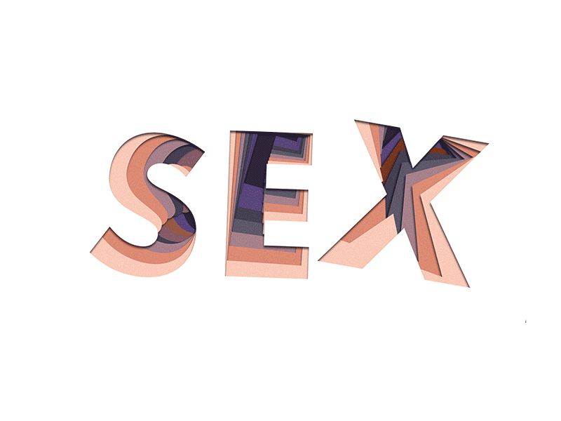 Sex 1.2 / Word / Layer-art 3d animation gif letters loop mesmerize motion sitandstare type typography