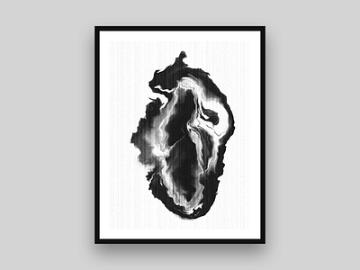 Undeterred black and white digital art digital marbling distressed illustration illustration art marbling