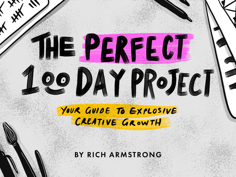 The Perfect 100 Day Project 100 daily ui 100 day project 100day 100daychallenge 100dayproject 100days art class classes dailui free illustration inspiration