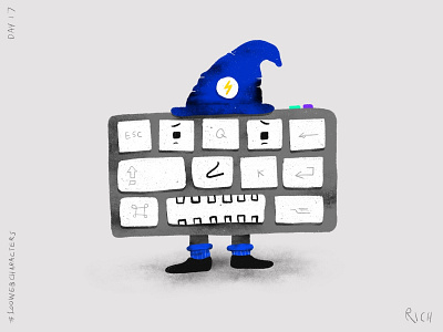 Day 17: "Qwerty" 100webcharacters character design characters children illustration doodle illustration magic procreate the100dayproject web