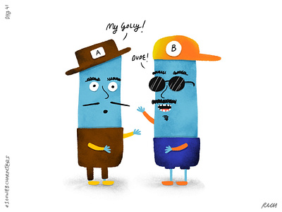 Day 41: Alan and Benny 100webcharacters ab testing character design characters children illustration doodle illustration kid illustration procreate the100dayproject ux ux design uxdesign web