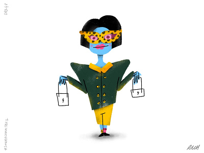 Day 48: Sassy Cassy 100webcharacters character design characters children illustration css doodle fashion illustration kid illustration procreate sass style the100dayproject web