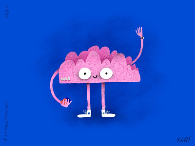 Day 61: Memory Mike 100webcharacters brain character design characters children illustration doodle illustration kid illustration procreate the100dayproject web