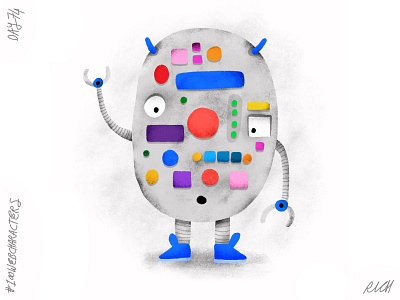 Mr "Buttons" Blake 100webcharacters character design characters children illustration doodle illustration kid illustration procreate the100dayproject web