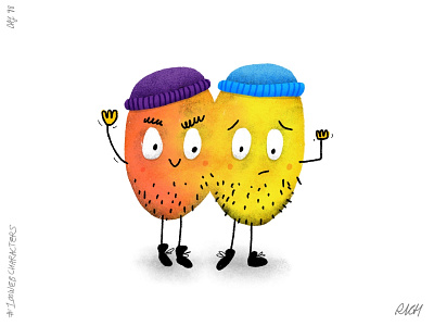 Day 98: Peter and Pieter Pair 100webcharacters character design characters children illustration doodle illustration kid illustration procreate the100dayproject web